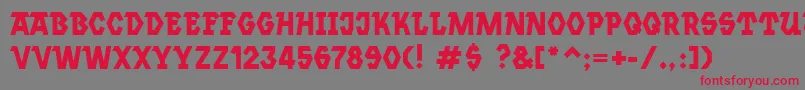 Jannsen Font – Red Fonts on Gray Background