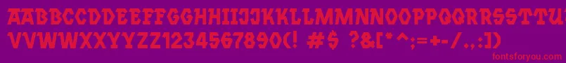 Jannsen Font – Red Fonts on Purple Background