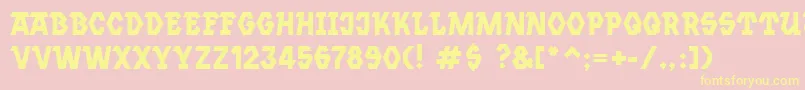 Czcionka Jannsen – żółte czcionki na różowym tle