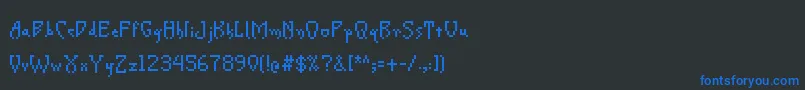 fuente CreeperPixel – Fuentes Azules Sobre Fondo Negro