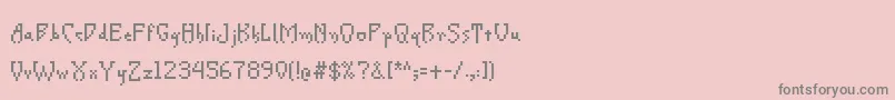 Czcionka CreeperPixel – szare czcionki na różowym tle