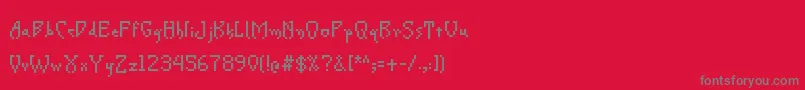 CreeperPixel Font – Gray Fonts on Red Background
