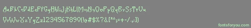 Шрифт CreeperPixel – зелёные шрифты на сером фоне