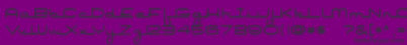 Air Conditioner-Schriftart – Schwarze Schriften auf violettem Hintergrund