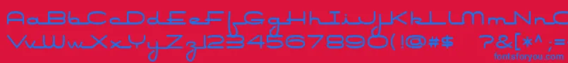 Air Conditioner Font – Blue Fonts on Red Background
