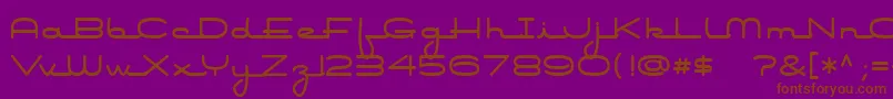 Air Conditioner-Schriftart – Braune Schriften auf violettem Hintergrund