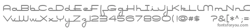 Air Conditioner-fontti – harmaat kirjasimet valkoisella taustalla