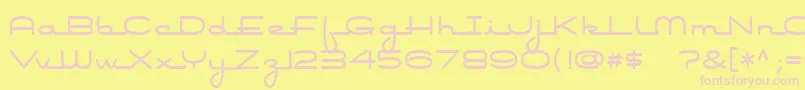 Air Conditioner-Schriftart – Rosa Schriften auf gelbem Hintergrund