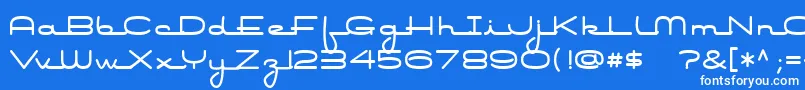Air Conditioner Font – White Fonts on Blue Background