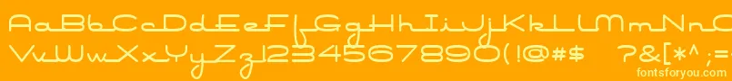 Air Conditioner-Schriftart – Gelbe Schriften auf orangefarbenem Hintergrund