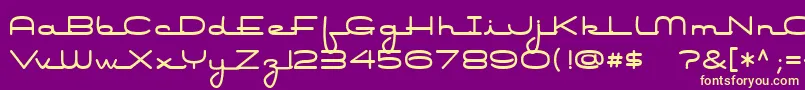 Air Conditioner Font – Yellow Fonts on Purple Background