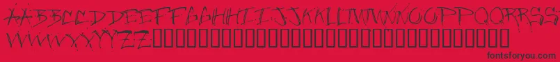 Jungleruff Font – Black Fonts on Red Background