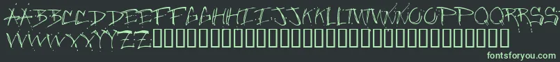 Jungleruff-fontti – vihreät fontit mustalla taustalla