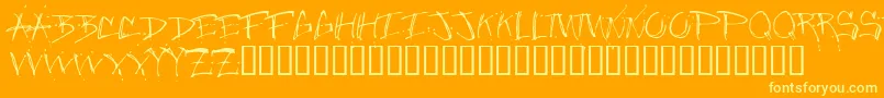 Шрифт Jungleruff – жёлтые шрифты на оранжевом фоне