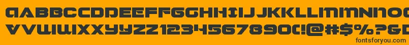 Jeebraexpand-Schriftart – Schwarze Schriften auf orangefarbenem Hintergrund