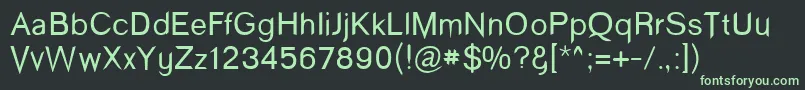 フォントWind – 黒い背景に緑の文字