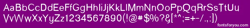Wind Font – White Fonts on Purple Background