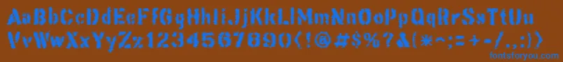 Thisc Font – Blue Fonts on Brown Background