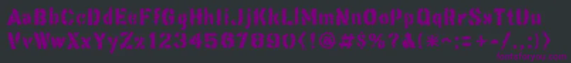 フォントThisc – 黒い背景に紫のフォント