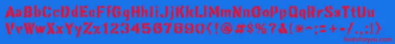 Thisc Font – Red Fonts on Blue Background