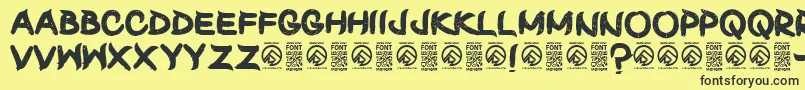 ShunsetRegular Font – Black Fonts on Yellow Background