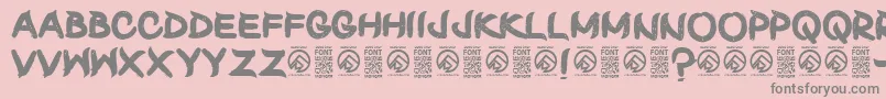 ShunsetRegular Font – Gray Fonts on Pink Background