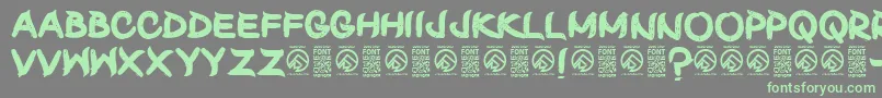 ShunsetRegular Font – Green Fonts on Gray Background