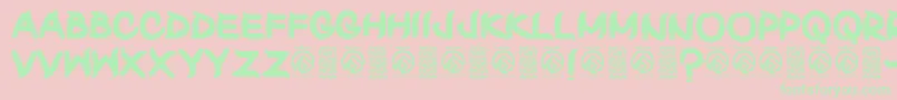 ShunsetRegular Font – Green Fonts on Pink Background