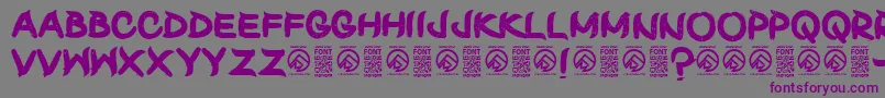 ShunsetRegular Font – Purple Fonts on Gray Background