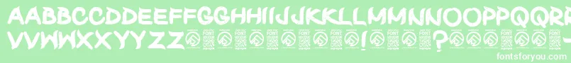 ShunsetRegular Font – White Fonts on Green Background