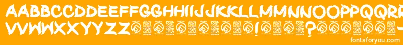 ShunsetRegular Font – White Fonts on Orange Background