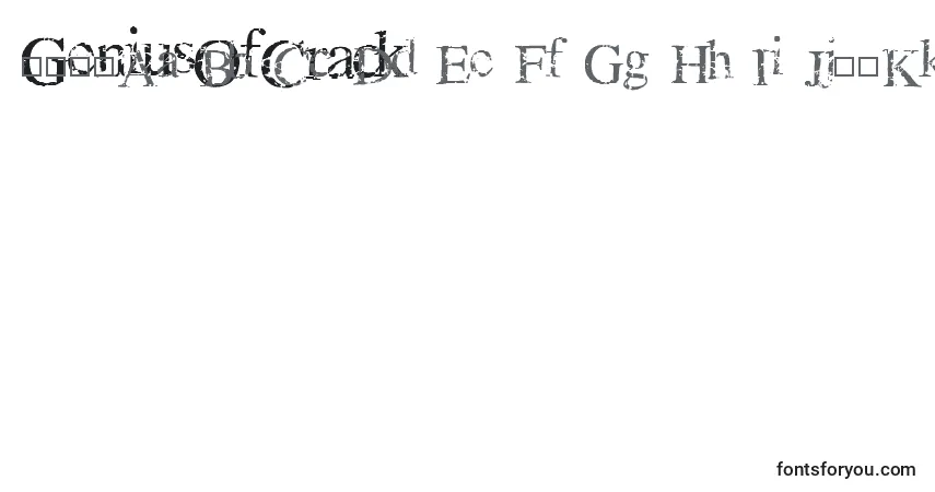 Шрифт GeniusOfCrack – алфавит, цифры, специальные символы