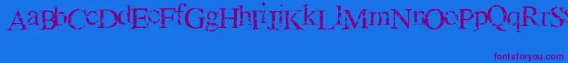 GeniusOfCrack-Schriftart – Violette Schriften auf blauem Hintergrund