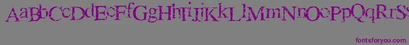 フォントGeniusOfCrack – 紫色のフォント、灰色の背景