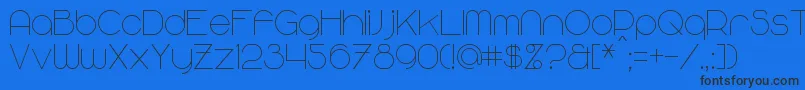 Police MajoramSans – polices noires sur fond bleu
