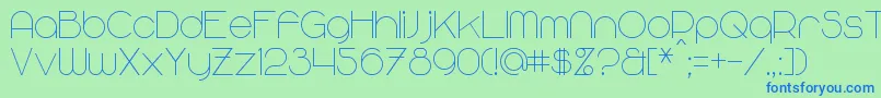 MajoramSans Font – Blue Fonts on Green Background