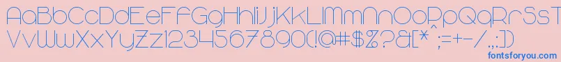 MajoramSans Font – Blue Fonts on Pink Background