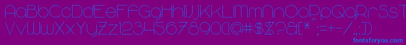 MajoramSans Font – Blue Fonts on Purple Background