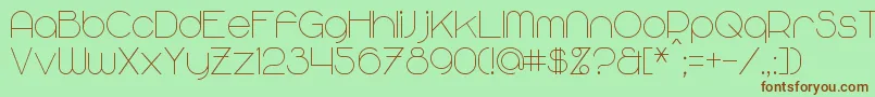 MajoramSans Font – Brown Fonts on Green Background