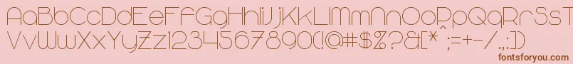 MajoramSans Font – Brown Fonts on Pink Background