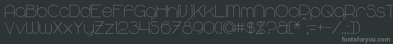 Fonte MajoramSans – fontes cinzas em um fundo preto