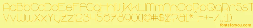MajoramSans Font – Orange Fonts on Yellow Background
