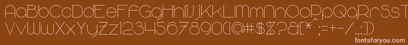 Police MajoramSans – polices roses sur fond brun