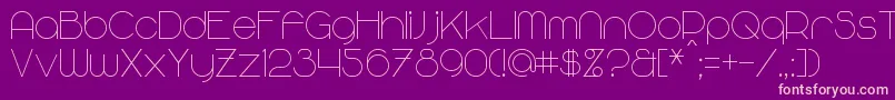 MajoramSans Font – Pink Fonts on Purple Background