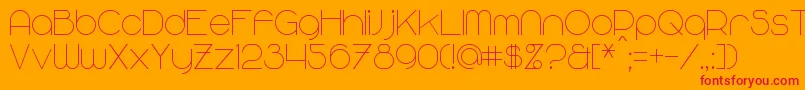 MajoramSans Font – Red Fonts on Orange Background
