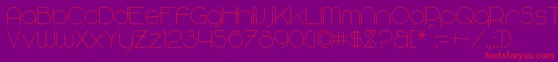 MajoramSans Font – Red Fonts on Purple Background