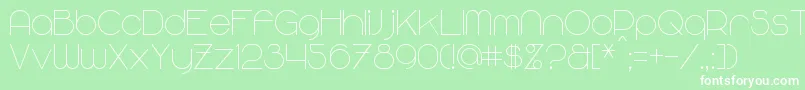 MajoramSans Font – White Fonts on Green Background