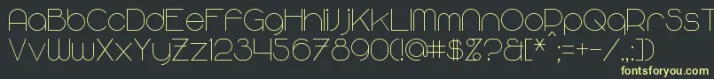 フォントMajoramSans – 黒い背景に黄色の文字
