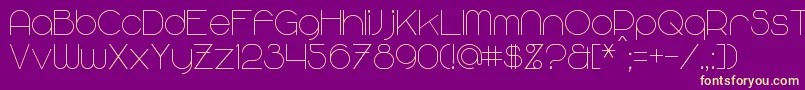 MajoramSans Font – Yellow Fonts on Purple Background