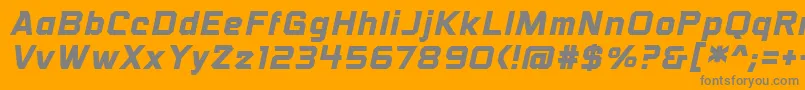 VoiceactivatedbbBoldital Font – Gray Fonts on Orange Background